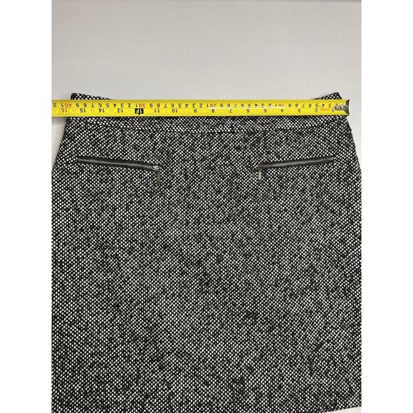 The Limited Women's Cotton Wool Blend Tweed Mini Skirt Black And White - Picture 4 of 5